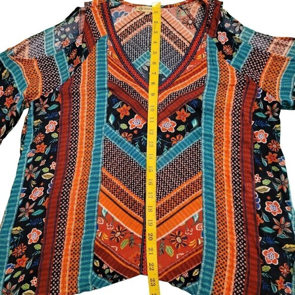 Democracy - Boho tunic - Cold Shoulder, Bell Sleeve - Super Cute - Size S - Picture 13 of 14